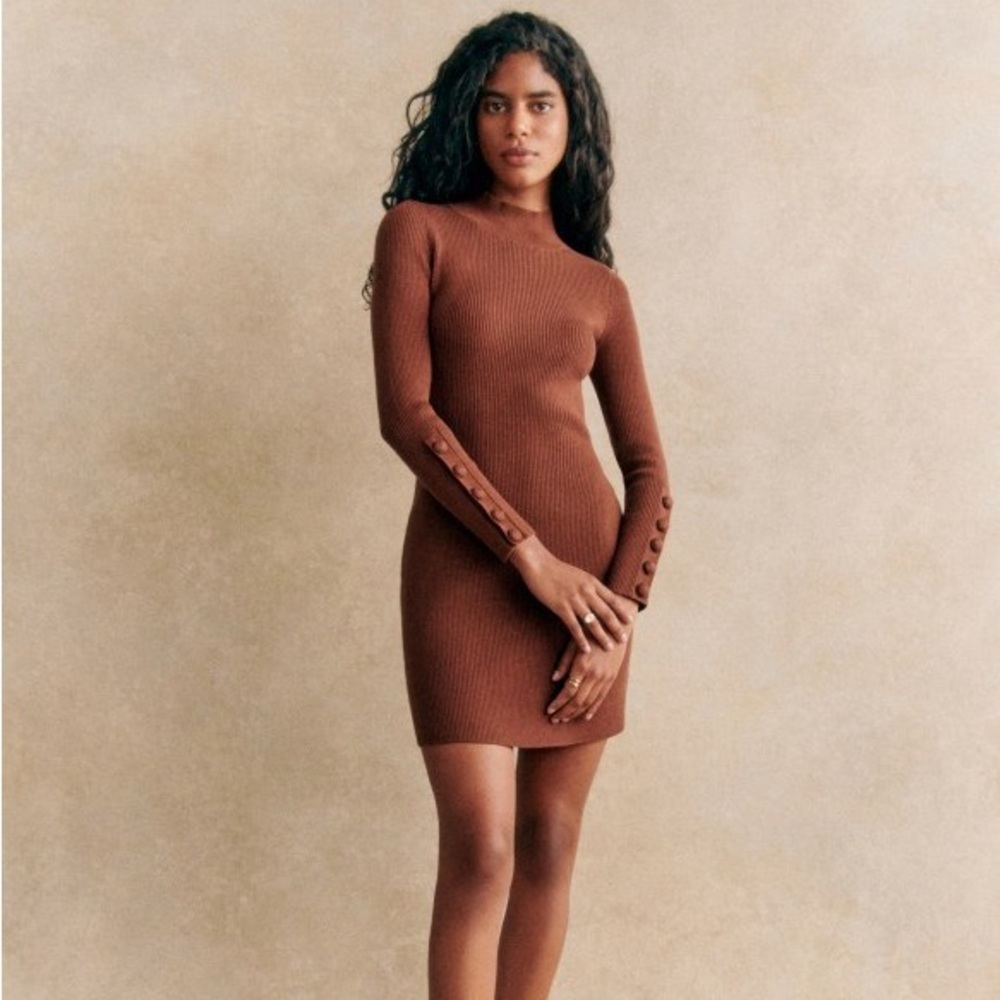 Sézane Holy Dress Caramel S